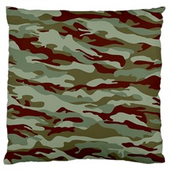 Brown And Green Camo Large Cushion Case (one Side) by McCallaCoultureArmyShop