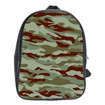 Brown and Green Camo School Bag (XL) Front