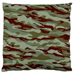 Brown and Green Camo Large Flano Cushion Case (Two Sides) Back