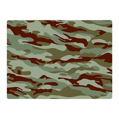 Brown And Green Camo Double Sided Flano Blanket (mini)  by McCallaCoultureArmyShop