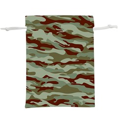 Brown And Green Camo  Lightweight Drawstring Pouch (xl)