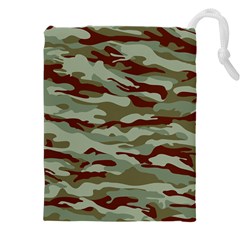 Brown And Green Camo Drawstring Pouch (5xl)