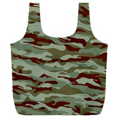 Brown And Green Camo Full Print Recycle Bag (xxxl)