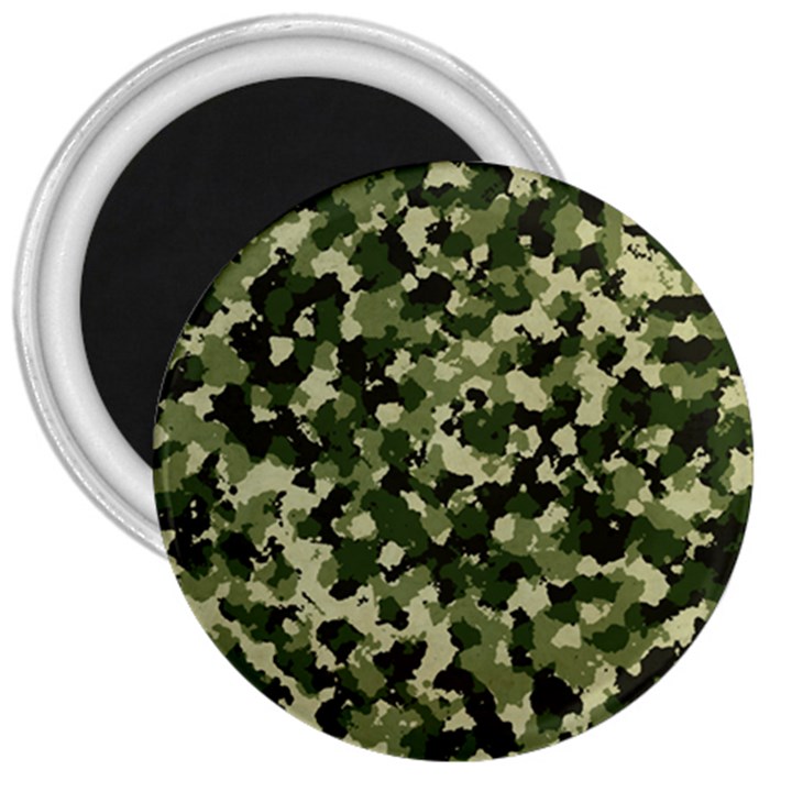 Dark Green Camouflage Army 3  Magnets