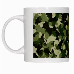 Dark Green Camouflage Army White Mugs by McCallaCoultureArmyShop