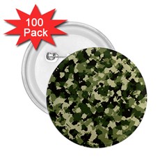 Dark Green Camouflage Army 2 25  Buttons (100 Pack)  by McCallaCoultureArmyShop