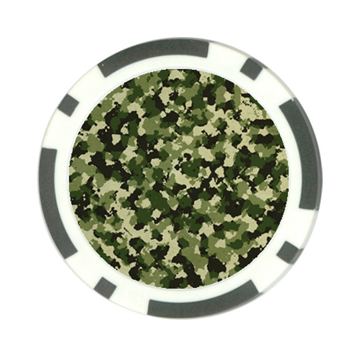 Dark Green Camouflage Army Poker Chip Card Guard (10 pack)