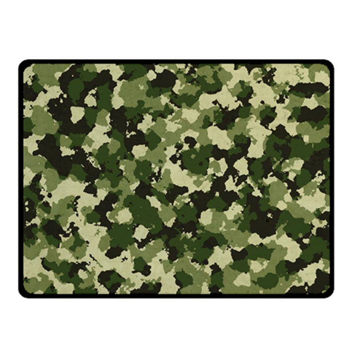 Dark Green Camouflage Army Fleece Blanket (Small)