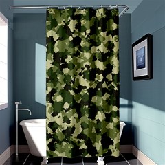 Dark Green Camouflage Army Shower Curtain 36  X 72  (stall)  by McCallaCoultureArmyShop