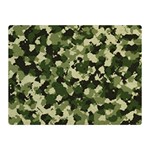 Dark Green Camouflage Army Double Sided Flano Blanket (Mini)  35 x27  Blanket Front