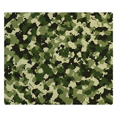 Dark Green Camouflage Army Double Sided Flano Blanket (small)  by McCallaCoultureArmyShop