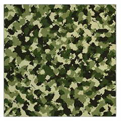 Dark Green Camouflage Army Large Satin Scarf (square) by McCallaCoultureArmyShop