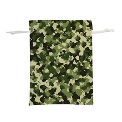 Dark Green Camouflage Army Lightweight Drawstring Pouch (l)