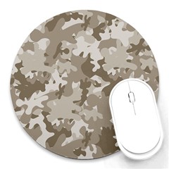 Tan Army Camouflage Round Mousepads by mccallacoulture