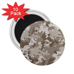 Tan Army Camouflage 2 25  Magnets (10 Pack)  by mccallacoulture