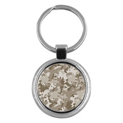 Tan Army Camouflage Key Chain (round) by mccallacoulture