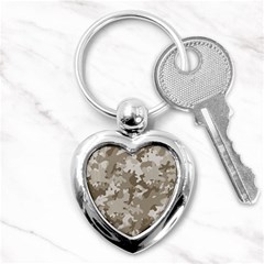 Tan Army Camouflage Key Chain (heart) by mccallacoulture