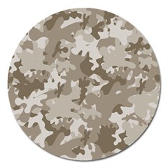 Tan Army Camouflage Magnet 5  (round) by mccallacoulture