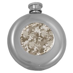 Tan Army Camouflage Round Hip Flask (5 Oz) by mccallacoulture