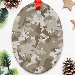 Tan Army Camouflage Oval Ornament (two Sides) by mccallacoulture