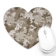 Tan Army Camouflage Heart Mousepads by mccallacoulture