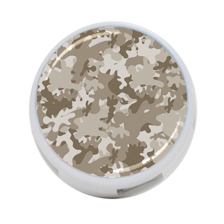 Tan Army Camouflage 4-Port USB Hub (One Side)