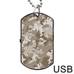 Tan Army Camouflage Dog Tag Usb Flash (one Side) by mccallacoulture