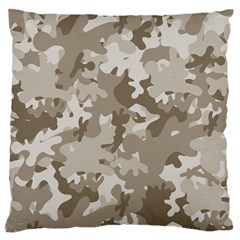 Tan Army Camouflage Large Cushion Case (two Sides) by mccallacoulture