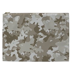 Tan Army Camouflage Cosmetic Bag (xxl) by mccallacoulture