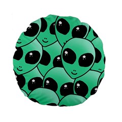 Alien Standard 15  Premium Flano Round Cushions by Sapixe