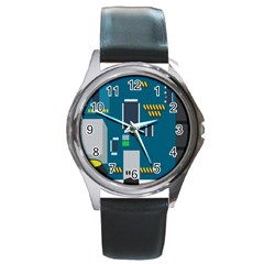 Amphisbaena Two Platform Dtn Node Vector File Round Metal Watch by Sapixe