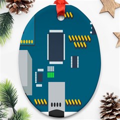 Amphisbaena Two Platform Dtn Node Vector File Ornament (oval)