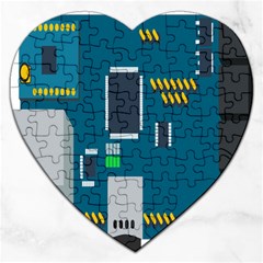 Amphisbaena Two Platform Dtn Node Vector File Jigsaw Puzzle (heart) by Sapixe