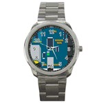 Amphisbaena Two Platform Dtn Node Vector File Sport Metal Watch Front