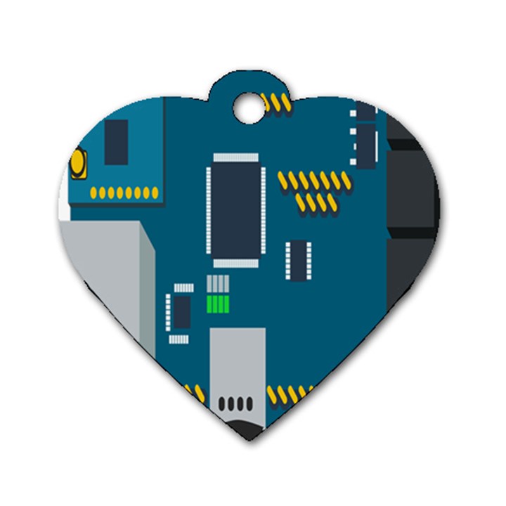 Amphisbaena Two Platform Dtn Node Vector File Dog Tag Heart (One Side)