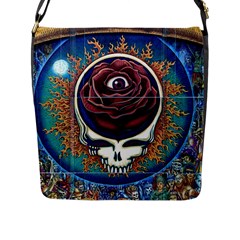 Grateful Dead Ahead Of Their Time Flap Closure Messenger Bag (l) by Sapixe