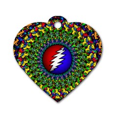 Grateful Dead Dog Tag Heart (two Sides) by Sapixe