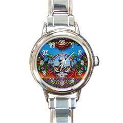 Grateful Dead Wallpapers Round Italian Charm Watch by Sapixe