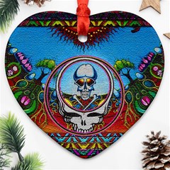 Grateful Dead Wallpapers Ornament (heart) by Sapixe