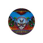 Grateful Dead Wallpapers Rubber Round Coaster (4 pack)  Front