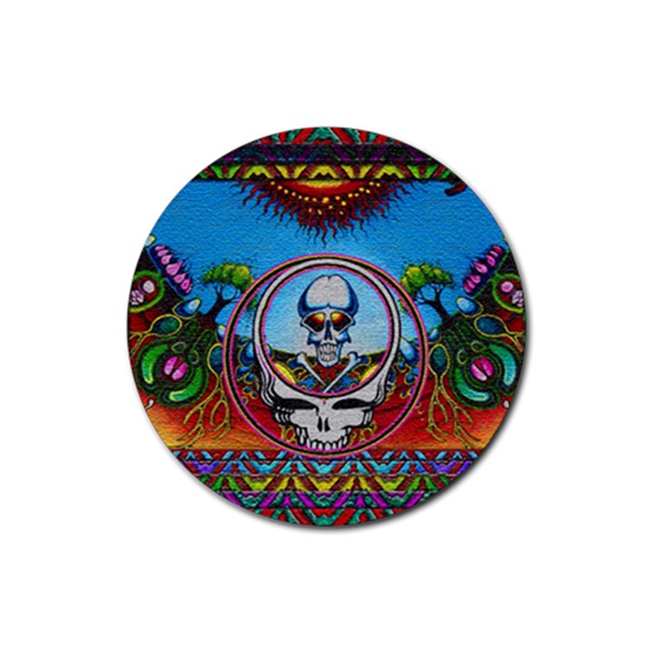 Grateful Dead Wallpapers Rubber Round Coaster (4 pack) 