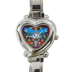 Grateful Dead Wallpapers Heart Italian Charm Watch by Sapixe