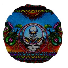 Grateful Dead Wallpapers Large 18  Premium Flano Round Cushions by Sapixe