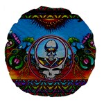 Grateful Dead Wallpapers Large 18  Premium Flano Round Cushions Back