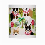 Corgis Hula Pattern White Mugs Center