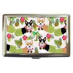 Corgis Hula Pattern Cigarette Money Case by Sapixe