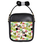 Corgis Hula Pattern Girls Sling Bag Front