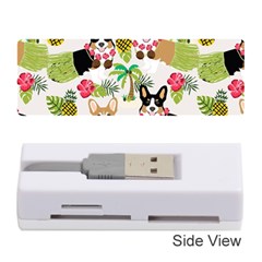 Corgis Hula Pattern Memory Card Reader (stick) by Sapixe