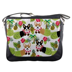 Corgis Hula Pattern Messenger Bag by Sapixe