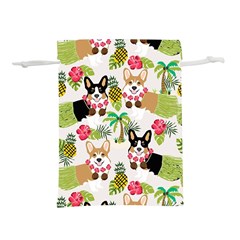 Corgis Hula Pattern Lightweight Drawstring Pouch (m)